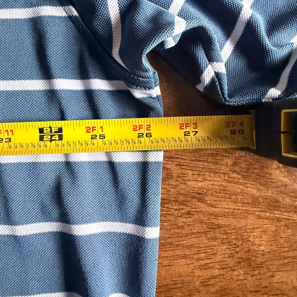 FootJoy Mens XL Blue Striped Cimarron Golf Club ProDry Performance Polo Shirt - Picture 5 of 7